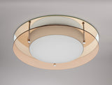 Bowyer Ceiling, 1 x 18W LED, 3000K, 1620lm, IP44, Amber/Mirror, 3yrs Warranty