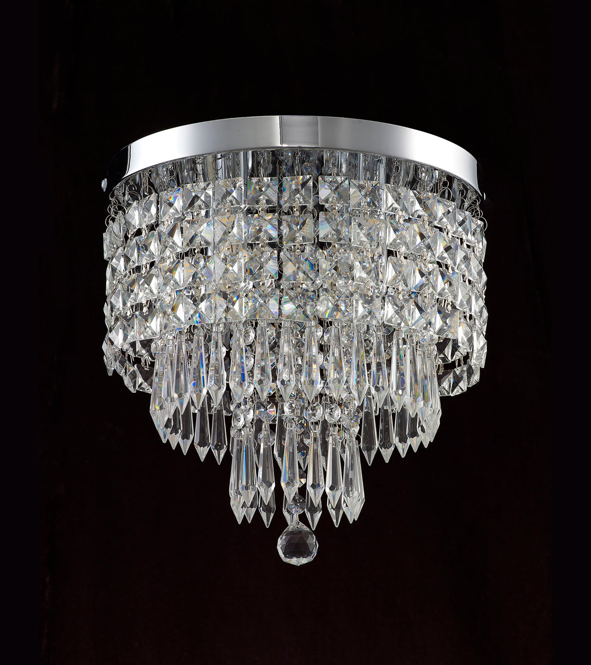 Horswill Ceiling Light, 4 x G9, IP44, Polished Chrome/Crystal