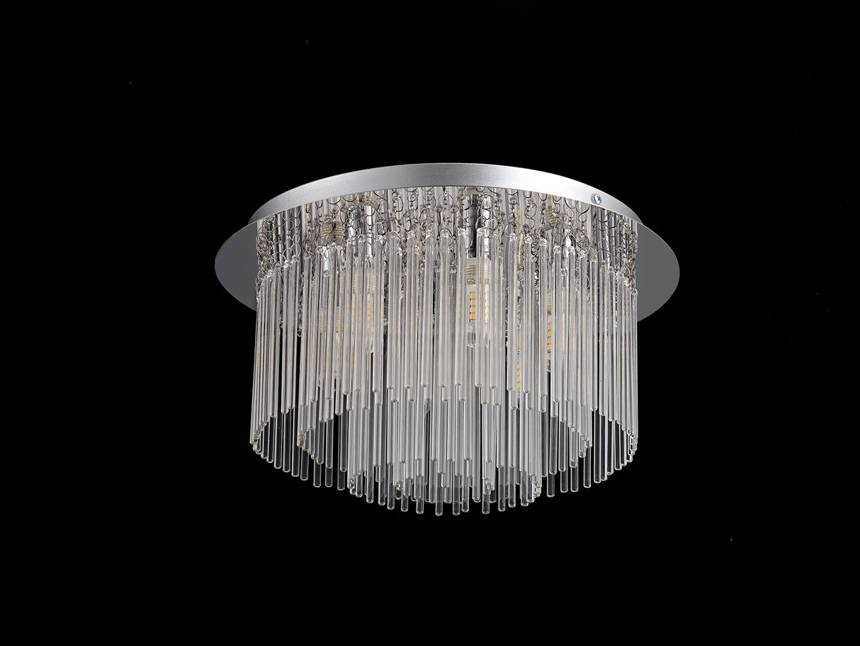 Baker Ceiling Light, 6 x G9, IP44, Polished Chrome/Clear Glass