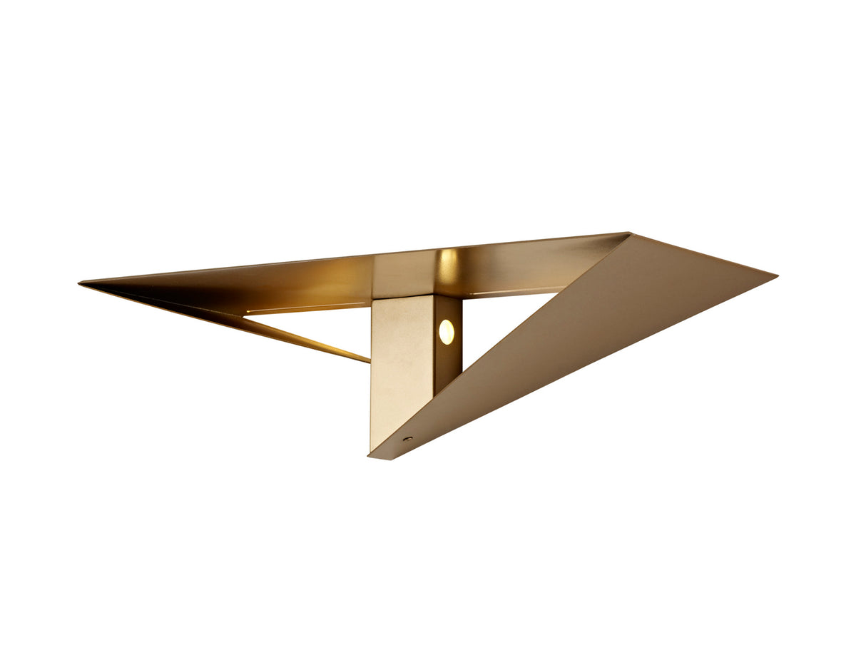 West Wall Lamp, 2 x 3W LED, 3000K, 238lm, Gold Painted, 3yrs Warranty