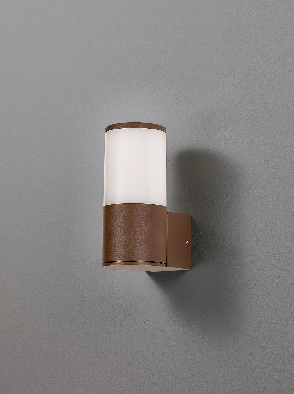 Pascoe Wall Lamp 1 x E27, IP54, Matt Brown/Opal, 2yrs Warranty