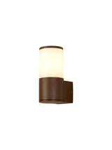 Pascoe Wall Lamp 1 x E27, IP54, Matt Brown/Opal, 2yrs Warranty