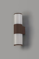 Pascoe Wall Lamp 2 x E27, IP54, Matt Brown/Opal, 2yrs Warranty
