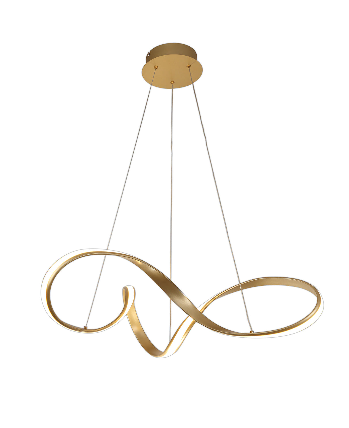 Collins Dimmable Large Pendant, 1 x 42W LED, 3000K, 2513lm, Sand Gold, 3yrs Warranty