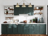 Munro Linear Pendant, 3 x E27, Antique Brass/Frosted Glass