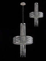 Henderson Pendant/Convertible To Semi Flush, 7 x E14, Polished Chrome/Crystal