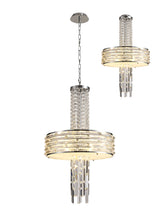 Henderson Pendant/Convertible To Semi Flush, 7 x E14, Polished Chrome/Crystal