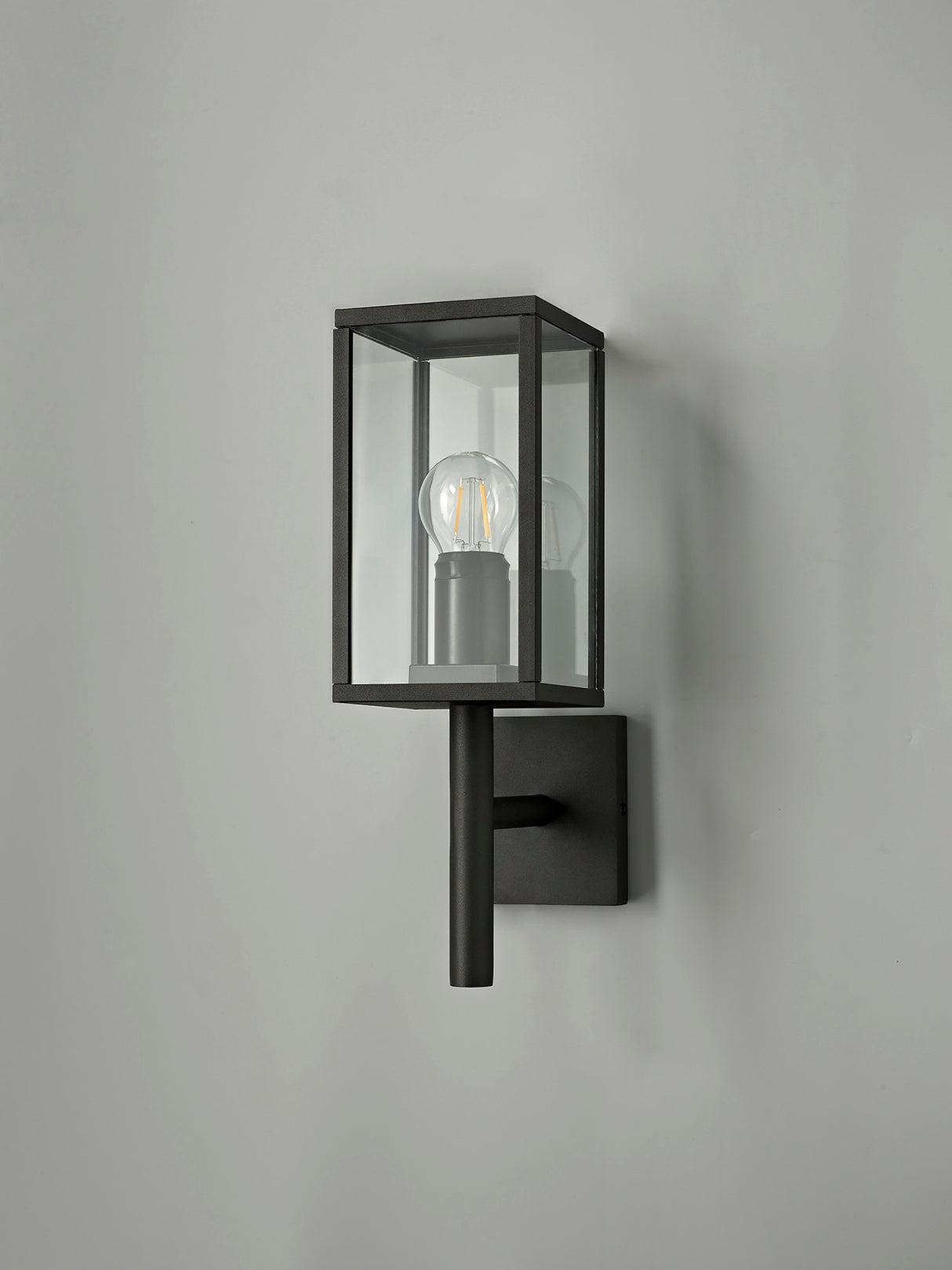 Pickering Upward Wall Lamp, 1 x E27, IP54, Graphite Black, 2yrs Warranty