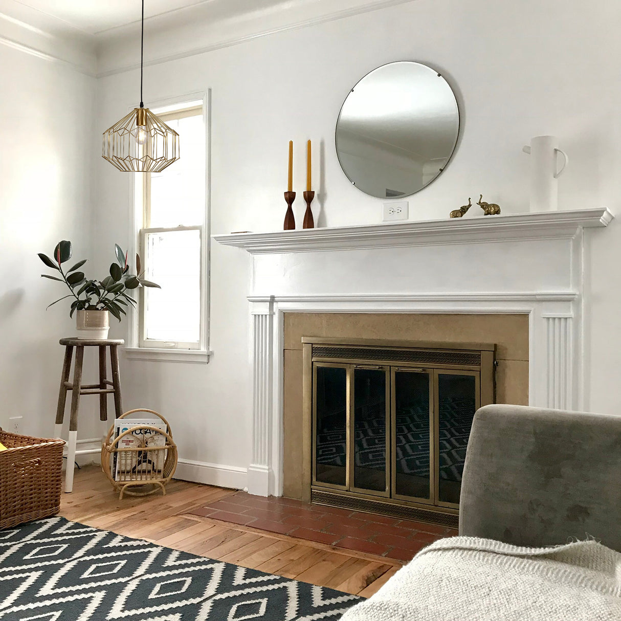 Whitfield Medium Pendant, 1 x E27, Antique Copper/Black