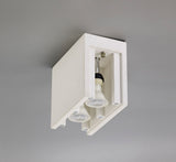 Holloway Rectangular Ceiling, 2 x GU10 (Max 25W), White Paintable Gypsum