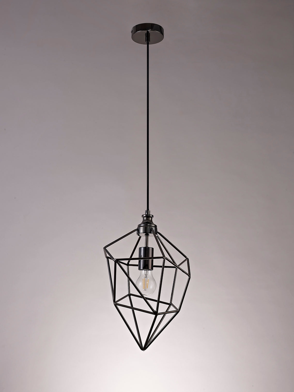 Gaughan Medium Pendant, 1 x E27, Black Nickel