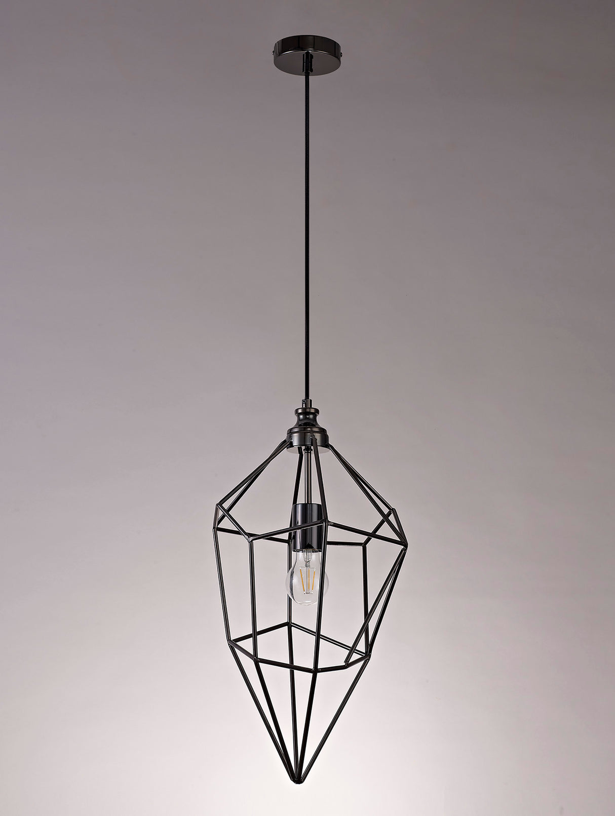 Gaughan Large Pendant, 1 x E27, Black Nickel
