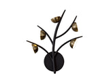 Makin 5 Light Wall Lamp, 5 x 3W LED, 3000K, 825lm, Black/Antique Brass, 3yrs Warranty