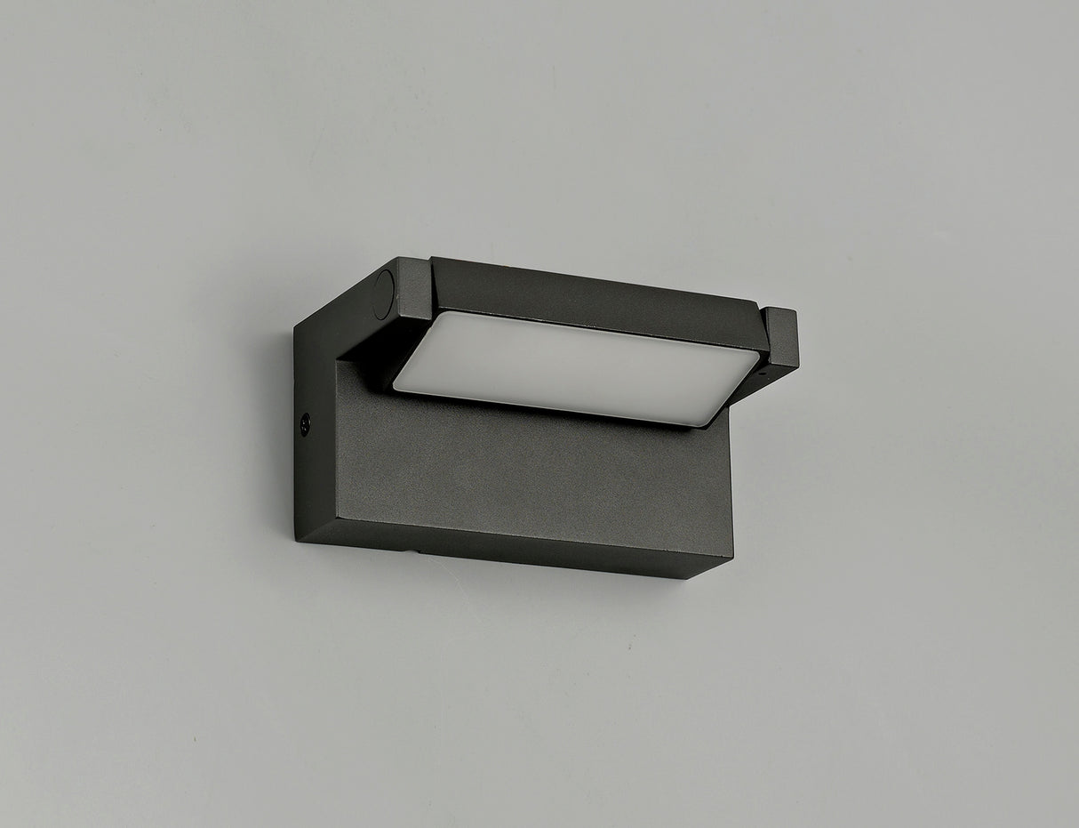 Moncur Wall Lamp Adjustable, 1 x 10W LED, 3000K, 720lm, IP54, Graphite Black, 3yrs Warranty