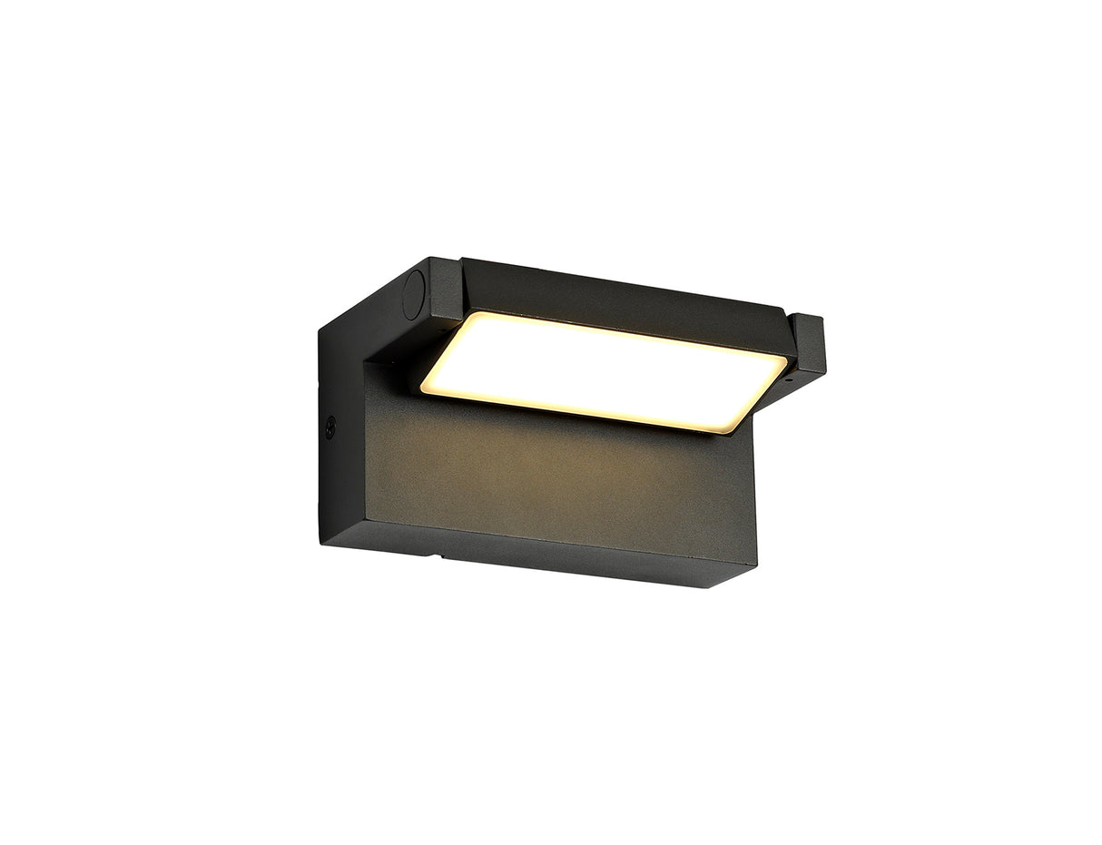 Moncur Wall Lamp Adjustable, 1 x 10W LED, 3000K, 720lm, IP54, Graphite Black, 3yrs Warranty