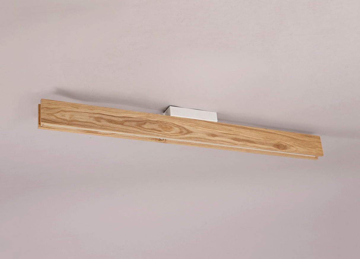 Atkinson Ceiling, 2 x 18W LED, 3000K, 1528lm, Oak /  Sand White, 3yrs Warranty