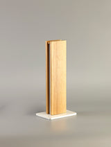 Atkinson Table Lamp, 2 x 6W LED, 3000K, 450lm, Oak / Sand White, 3yrs Warranty