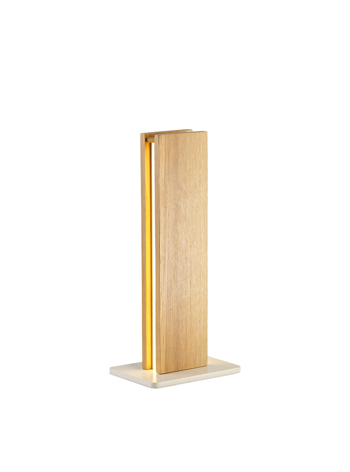 Atkinson Table Lamp, 2 x 6W LED, 3000K, 450lm, Oak / Sand White, 3yrs Warranty