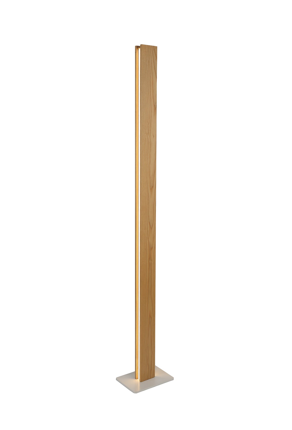 Atkinson Floor Lamp, 2 x 18W LED, 3000K, 1560lm, Oak / Sand White, 3yrs Warranty