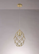 Guthrie Curved Cylinder Pendant, 1 x E27, Polished Brass