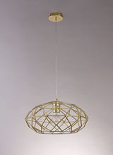 Guthrie Elliptical Sphere Pendant, 1 x E27, Polished Brass