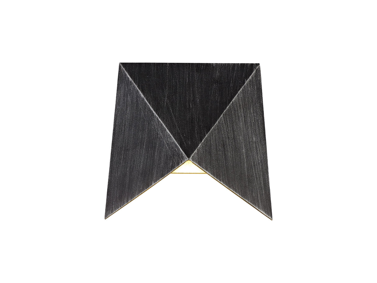 Hauser Wall Lamp, 1 x 7W LED, 3000K, 610lm, IP54, Black/Silver, 3yrs Warranty