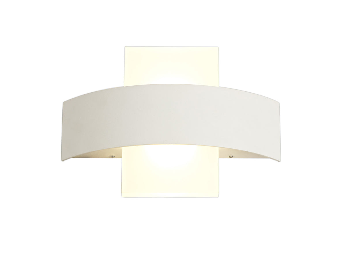 Mcginley Up & Downward Lighting Wall Lamp, 2 x 5W LED, 3000K, 850lm, IP54, Sand White, 3yrs Warranty