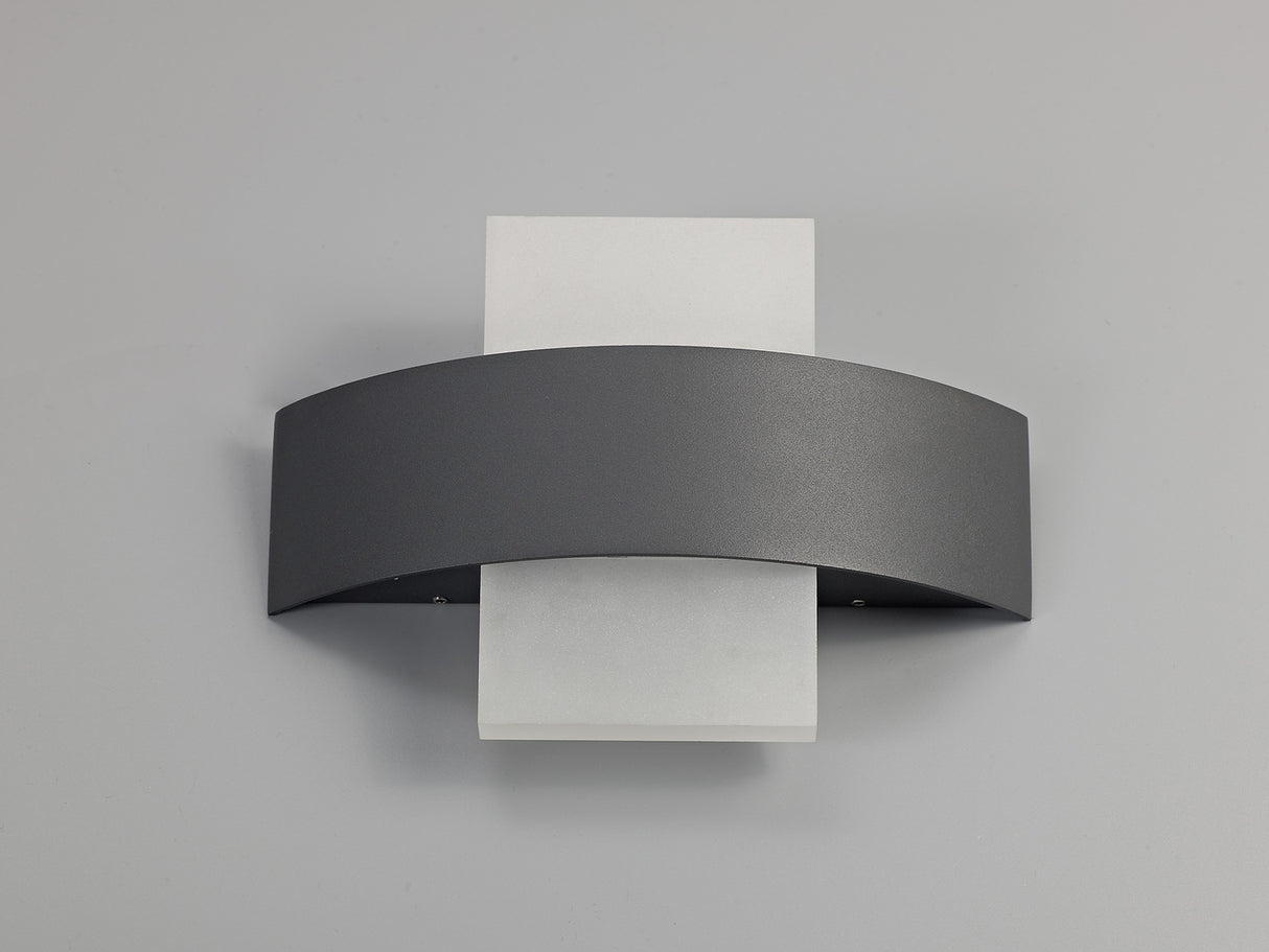 Mcginley Up & Downward Lighting Wall Lamp, 2 x 5W LED, 3000K, 850lm, IP54, Anthracite, 3yrs Warranty