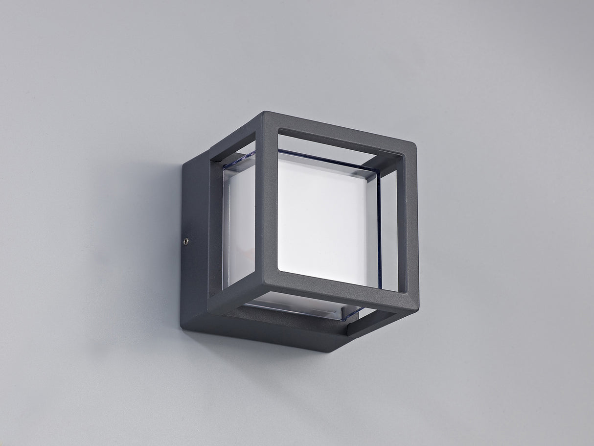 Todd Square Downlight, 1 x 6W LED, 3000K, 360lm, IP54, Anthracite, 3yrs Warranty