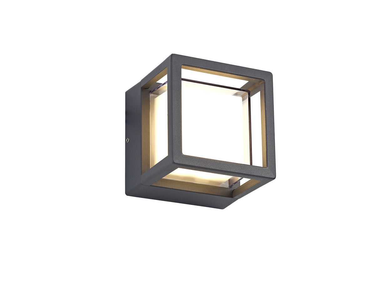 Todd Square Downlight, 1 x 6W LED, 3000K, 360lm, IP54, Anthracite, 3yrs Warranty