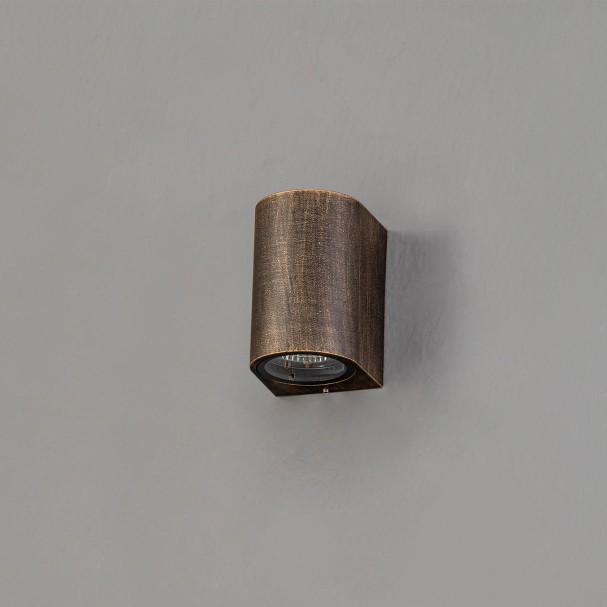 Vincent Curved Wall Lamp, 1 x GU10, IP54, Gold/Black