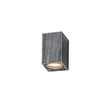 Vincent Rectangle Wall Lamp, 1 x GU10, IP54, Black/Silver