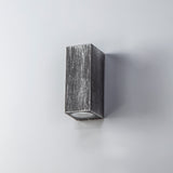 Vincent Rectangle Wall Lamp, 2 x GU10, IP54, Black/Silver