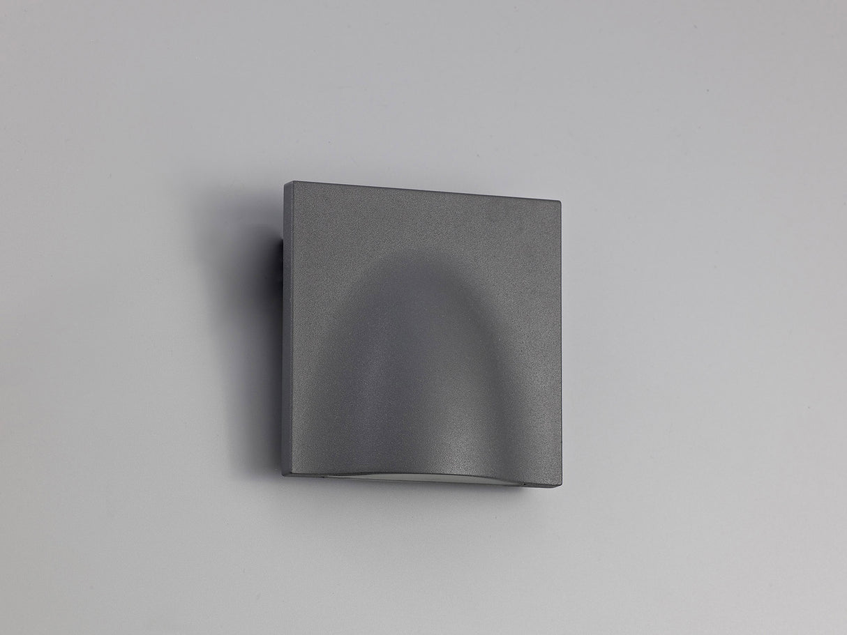 Simpson Wall Lamp, 1 x 6W LED, 3000K, 510lm, IP54, Anthracite, 3yrs Warranty