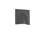Simpson Wall Lamp, 1 x 6W LED, 3000K, 510lm, IP54, Anthracite, 3yrs Warranty