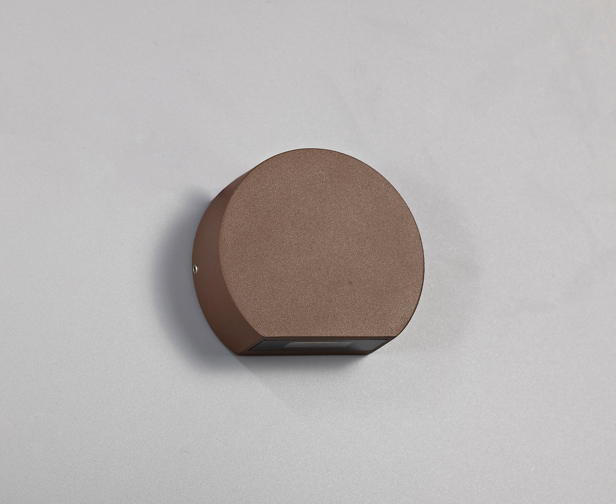 Turner Wall Lamp, 1 x 3W LED, 3000K, 270lm, IP54, Dark Brown, 3yrs Warranty