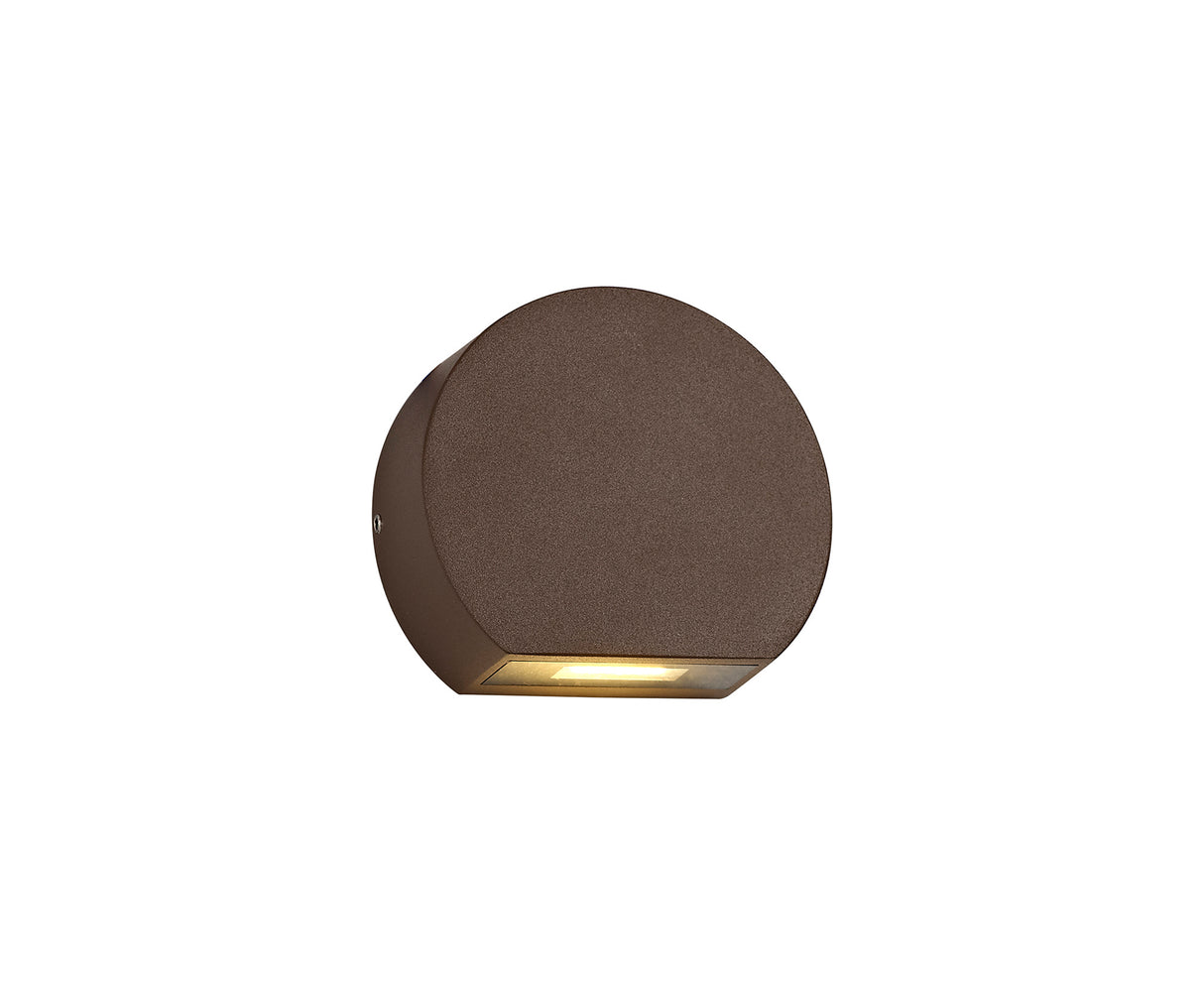 Turner Wall Lamp, 1 x 3W LED, 3000K, 270lm, IP54, Dark Brown, 3yrs Warranty