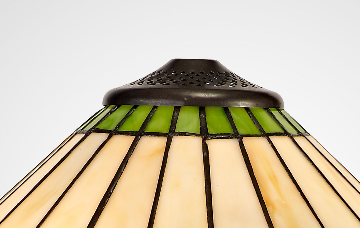 Williams Tiffany 40cm Shade Only Suitable For Pendant/Ceiling/Table Lamp, Green/Cream/Crystal