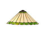 Williams Tiffany 40cm Shade Only Suitable For Pendant/Ceiling/Table Lamp, Green/Cream/Crystal