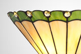 Williams Tiffany Wall Lamp, 2 x E14, Green/Cream/Crystal