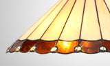 Williams Tiffany 40cm Shade Only Suitable For Pendant/Ceiling/Table Lamp, Amber/Cream/Crystal