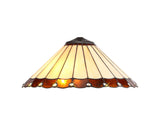 Williams Tiffany 40cm Shade Only Suitable For Pendant/Ceiling/Table Lamp, Amber/Cream/Crystal