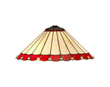 Williams Tiffany 40cm Shade Only Suitable For Pendant/Ceiling/Table Lamp, Red/Cream/Crystal