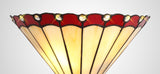 Williams Tiffany Wall Lamp, 2 x E14, Red/Cream/Crystal
