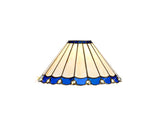 Williams Tiffany 30cm Non-Electric Shade, Blue/Cream/Crystal. Suitable For E27 or B22 Pendants