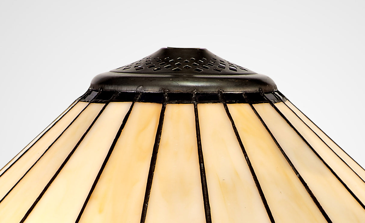 Williams Tiffany 40cm Shade Only Suitable For Pendant/Ceiling/Table Lamp, Blue/Cream/Crystal