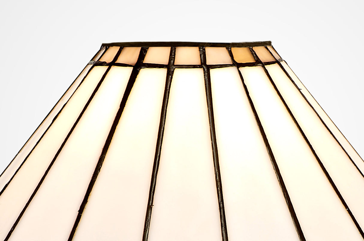 Williams Tiffany 30cm Non-Electric Shade, Grey/White/Crystal. Suitable For E27 or B22 Pendants