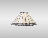 Williams Tiffany 30cm Non-Electric Shade, Grey/Cream/Crystal. Suitable For E27 or B22 Pendants
