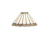 Williams Tiffany 30cm Non-Electric Shade, Grey/White/Crystal. Suitable For E27 or B22 Pendants