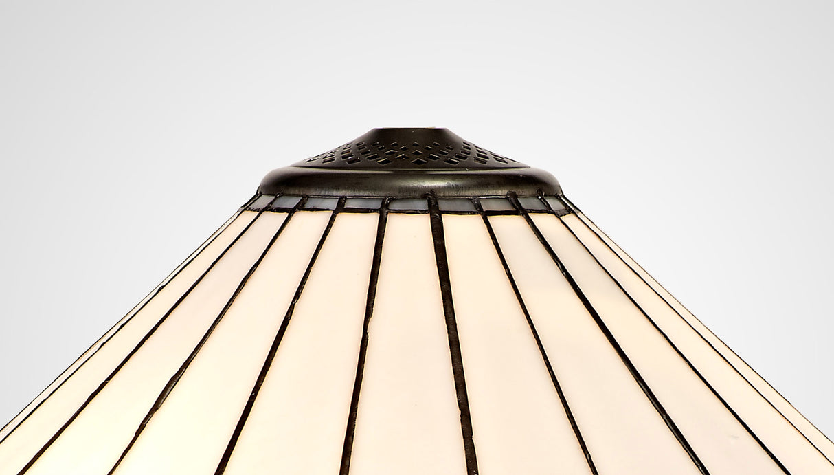 Williams Tiffany 40cm Shade Only Suitable For Pendant/Ceiling/Table Lamp, Grey/White/Crystal